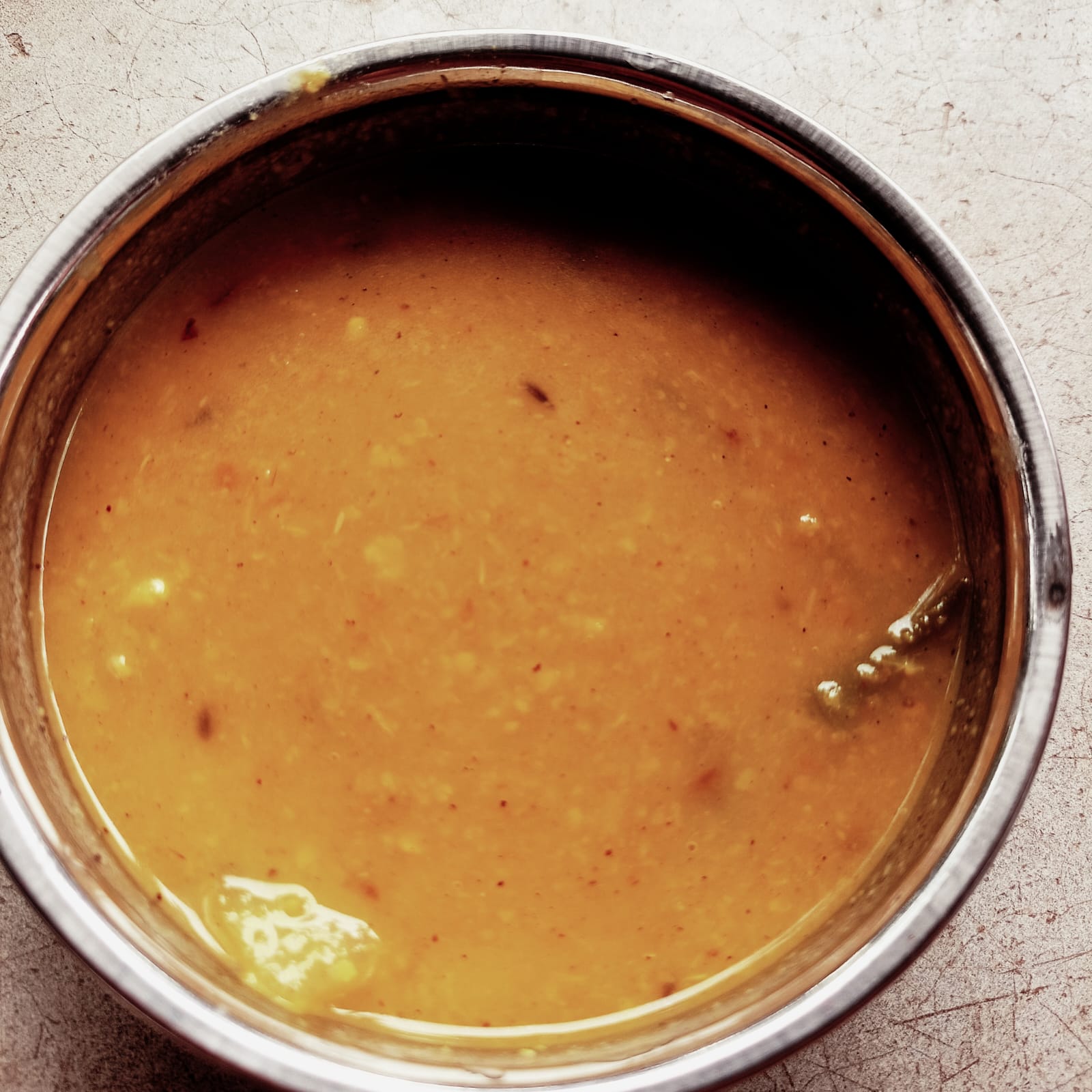 Masoor Dal Fry with Raw Papaya